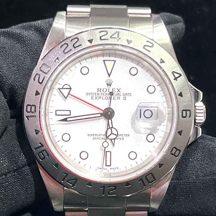 ロレックス エクスプローラー2 40mm ホワイト文字盤 SS 16570