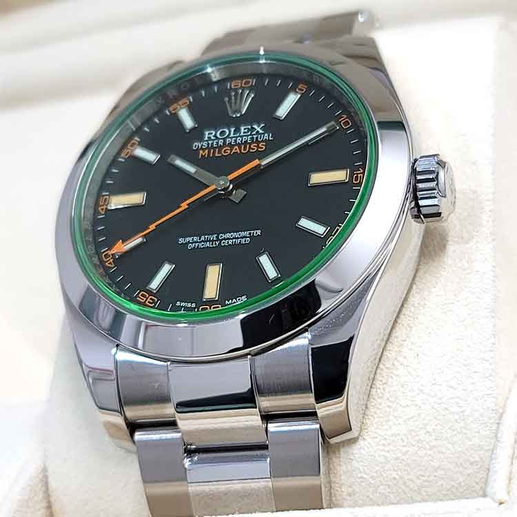 ロレックス ミルガウス 40mm ブラック文字盤 SS オイスターブレス 116400GV ランダムシリアル