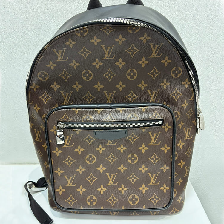 ルイ・ヴィトン ジョッシュNV ブラウン/ノワール モノグラム・マカサー シルバー金具 M45349