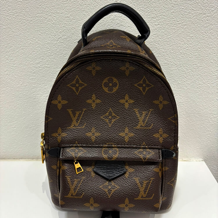 ルイ・ヴィトン パームスプリングス バックパックMINI ノワール モノグラム ゴールド金具 M44873