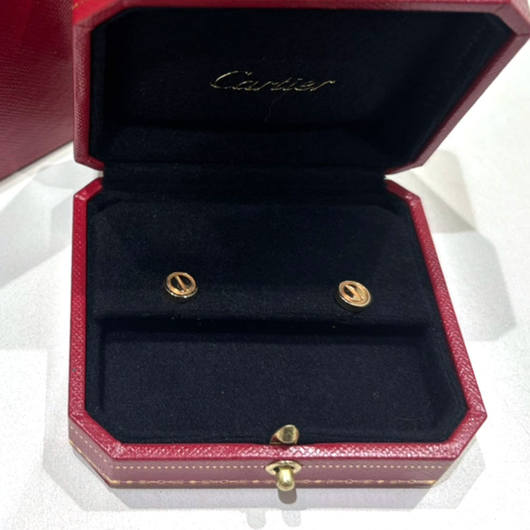 カルティエ ラブ ピアス ゴールド K18ピンクゴールド ゴールド金具