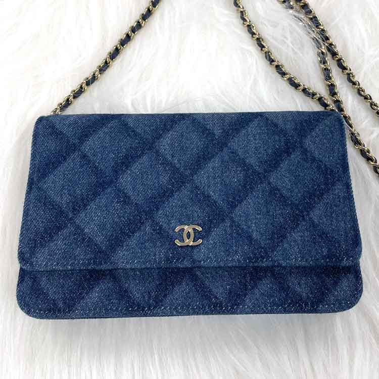 シャネル デニム クラシック チェーンウォレット ショルダーバッグ