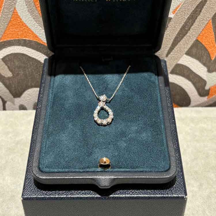 ハリー・ウィンストン ループ・ペンダント エクストララージ Pt950 ダイヤモンド0.96ct