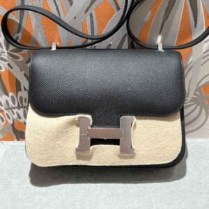 エルメス コンスタンス3 ミロワール ミニ 黒 エプソン シルバー金具 K刻印