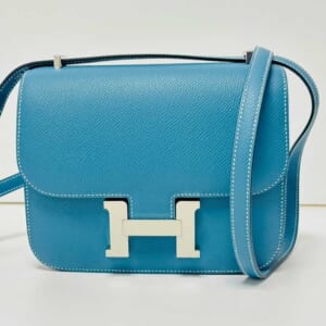 エルメス コンスタンス3 ミロワール ミニ ニューブルージーン エプソン シルバー金具 K刻印