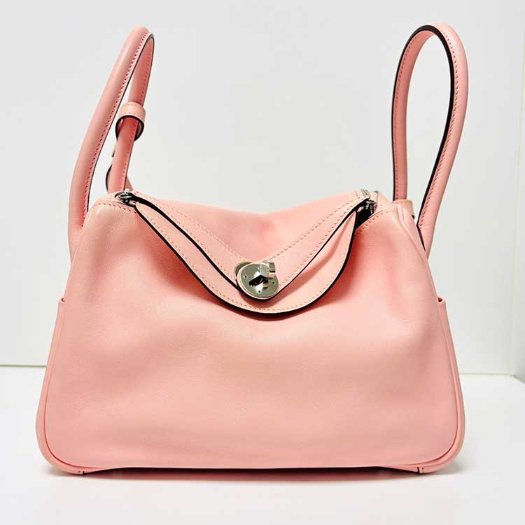 エルメス リンディ26 ローズサクラ ヴォー・スイフト シルバー金具 X刻印