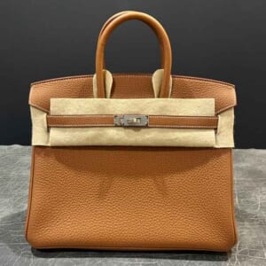 エルメス バーキン25 ゴールド トゴ シルバー金具 K刻印