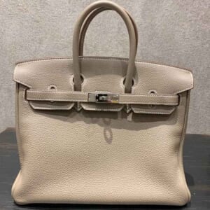 エルメス バーキン25 エトゥープ トゴ シルバー金具 B刻印