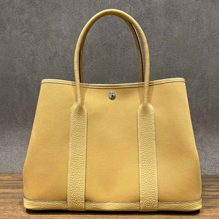 エルメス ガーデンパーティPM ナチュラルサブレ トワルオフィシエ/ネゴンダ シルバー金具 K刻印