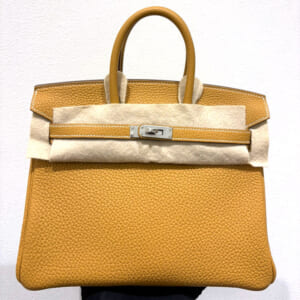 エルメス バーキン25 ナチュラルサブレ トゴ シルバー金具 W刻印