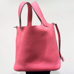 エルメス ピコタンロックPM ローズアザレ トリヨンクレマンス シルバー金具 W刻印