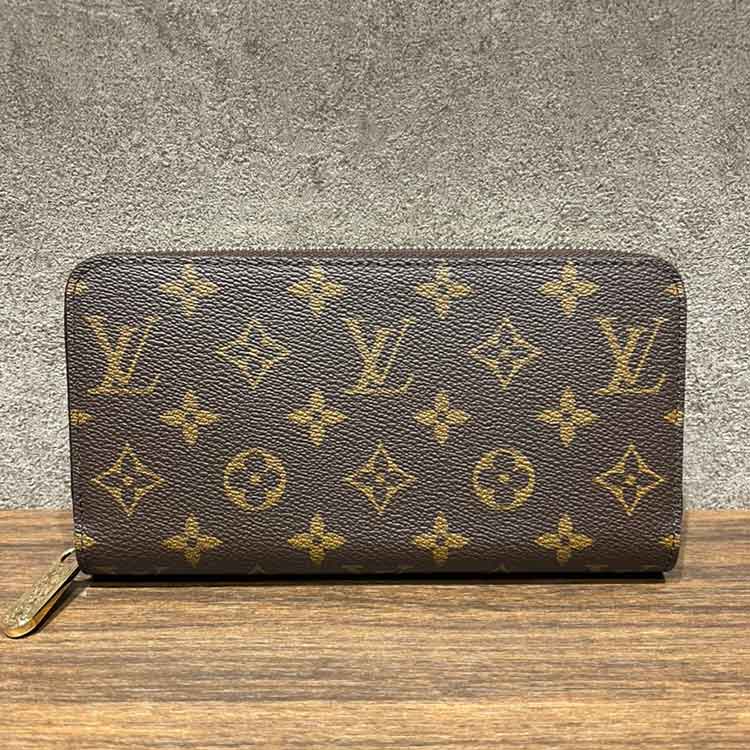 ルイ・ヴィトン モノグラム ジッピー・ウォレット フューシャ ゴールド金具 M41895