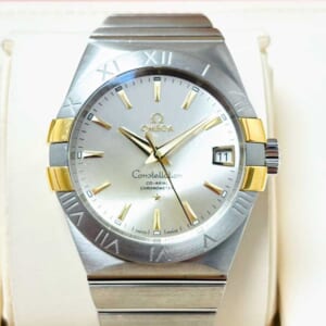 オメガ コンステレーション コーアクシャル クロノメーター 38mm シルバー文字盤 SS/K18イエローゴールド 123.20.38.21.02.005