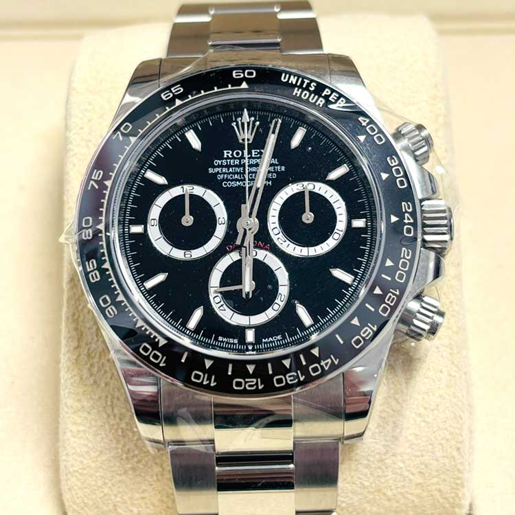 ロレックス コスモグラフ デイトナ 40mm ブラック文字盤 SS 126500LN