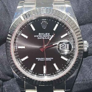 ロレックス デイトジャスト 41mm ブラック文字盤 SS/K18ホワイトゴールド 126234