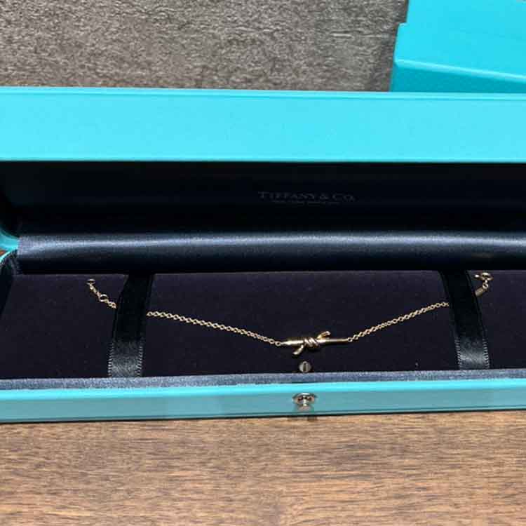 ティファニー ノット チェーン ブレスレット 750PG