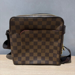 ルイヴィトン オラフPM レッド ダミエ・エベヌ ゴールド金具 N41442