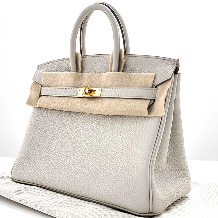 エルメス バーキン25 ベトン トゴ ゴールド金具 U刻印