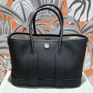 エルメス ネオ・ガーデン23 黒 ネゴンダ シルバー金具 W刻印