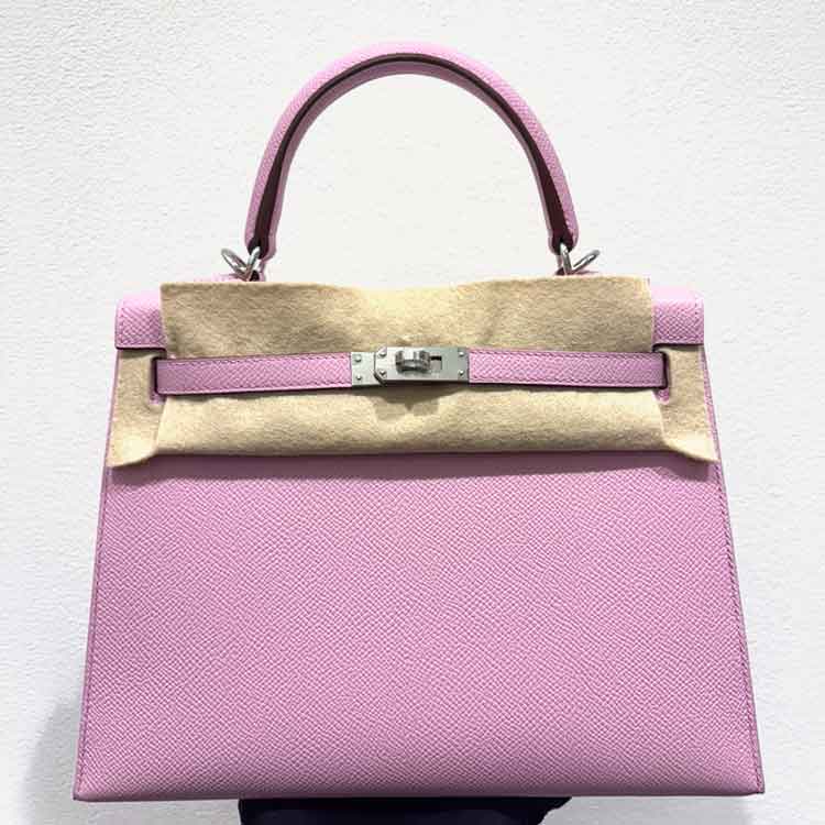 エルメス ケリー25 モーヴシルベストル エプソン シルバー金具 K刻印