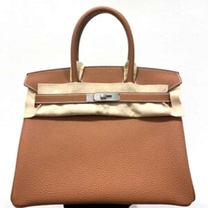 エルメス バーキン30 ゴールド トゴ シルバー金具 K刻印