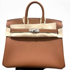 エルメス バーキン25 ゴールド トゴ シルバー金具 K刻印