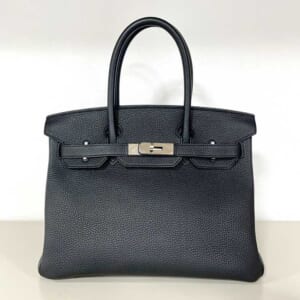 エルメス バーキン30 黒 トゴ シルバー金具 Z刻印