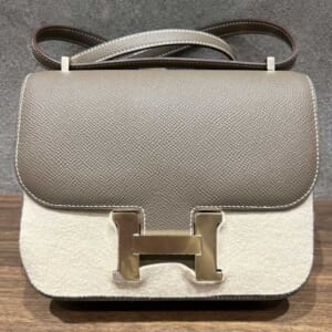 エルメス コンスタンス3 ミロワール ミニ エトゥープ エプソン シャンパンゴールド金具 G刻印