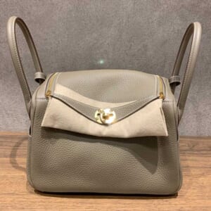 エルメス リンディミニ エトゥープ トリヨンクレマンス ゴールド金具 K刻印