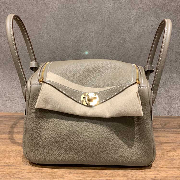 エルメス リンディミニ エトゥープ トリヨンクレマンス ゴールド金具 K刻印