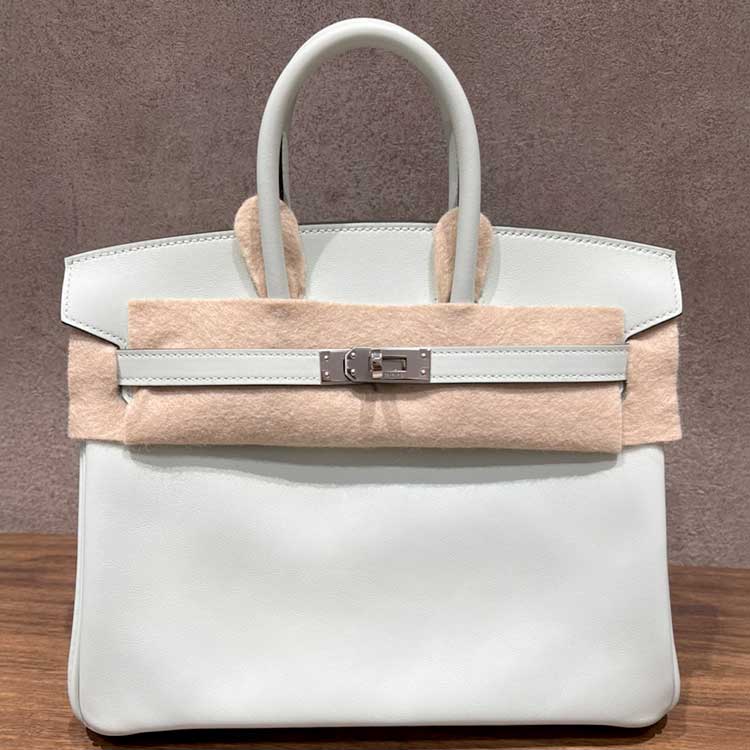 エルメス バーキン25 ヴェールペパーミント スイフト シルバー金具 K刻印