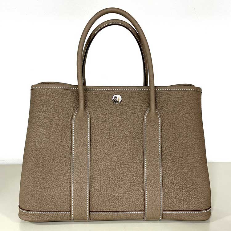 エルメス ガーデンパーティTPM エトゥープ ネゴンダ シルバー金具 K刻印