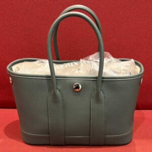 エルメス ネオ・ガーデン23 ヴェールマングローブ トゴ シルバー金具 K刻印