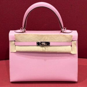 エルメス ケリー25 セリエ(外縫い) モーヴシルベストル エプソン シルバー金具 U刻印