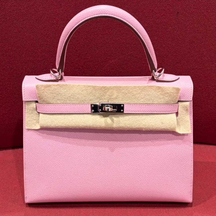 エルメス ケリー25 セリエ(外縫い) モーヴシルベストル エプソン シルバー金具 U刻印