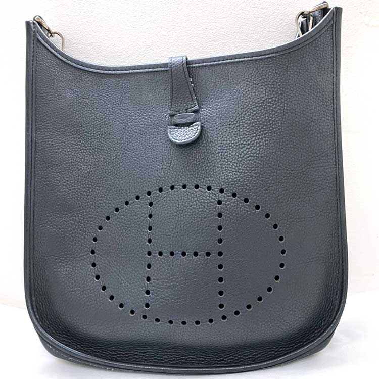 エルメス エブリンPM 黒 トリヨンクレマンス シルバー金具 □I刻印