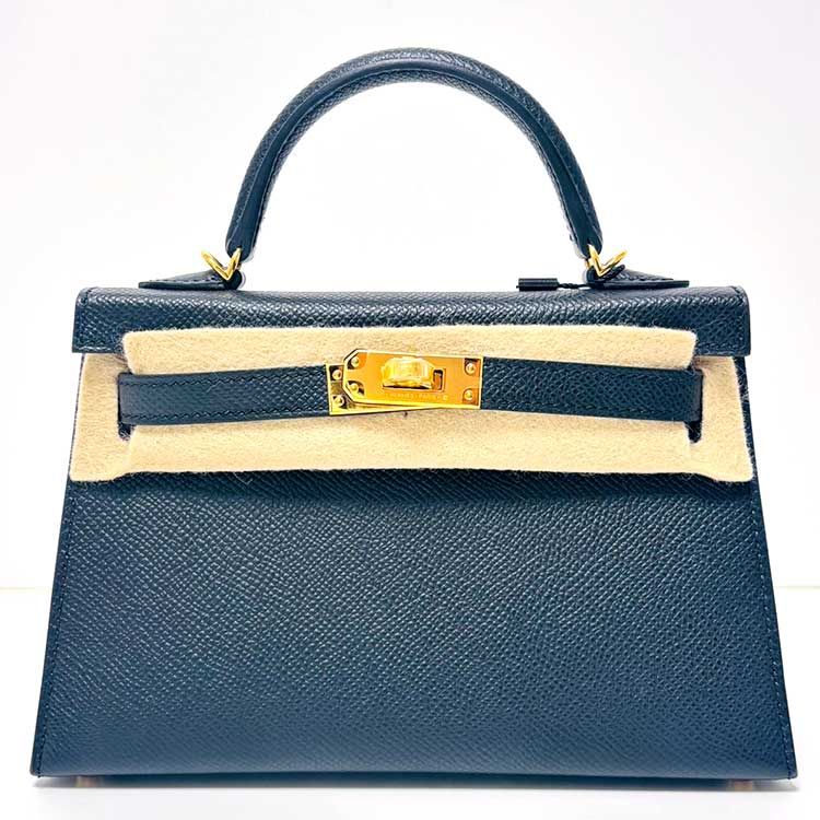 エルメス ミニケリー2 黒 エプソン ゴールド金具 K刻印