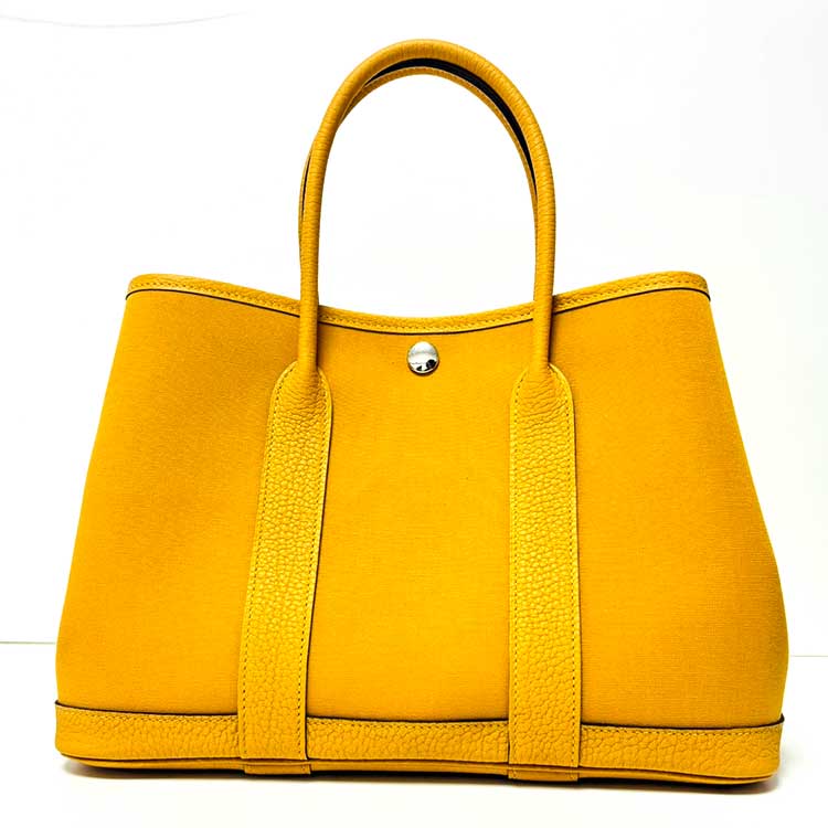 エルメス ガーデンパーティTPM パイユ ネゴンダ/トワルオフィシエ シルバー金具 K刻印