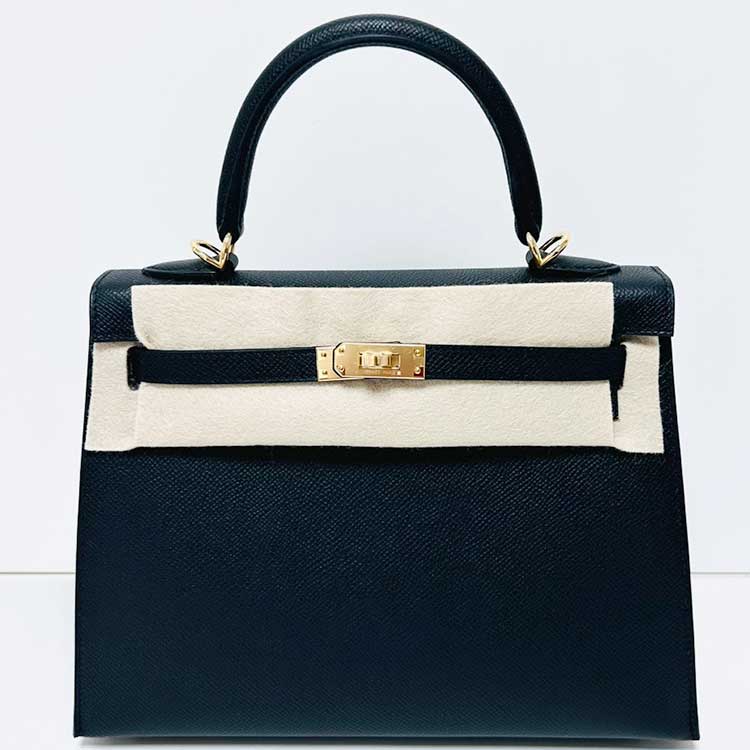 エルメス ケリー25 黒 エプソン ゴールド金具 G刻印