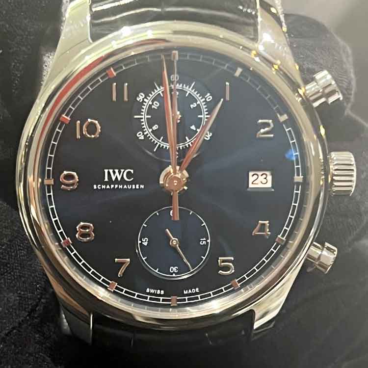 IWC ポルトギーゼ・クロノグラフ 42mm ブルー文字盤 SS/レザー IW390303