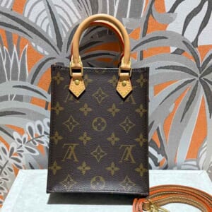 ルイ・ヴィトン モノグラム プティット・サックプラ ブラウン ゴールド金具 M69442