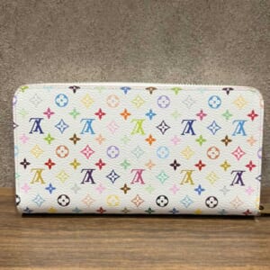 ルイ・ヴィトン LV×TM モノグラム・マルチカラー ジッピー・ウォレット 白 ゴールド金具 M13922