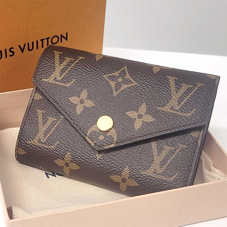 ルイ・ヴィトン モノグラム ポルトフォイユ・ヴィクトリーヌ フューシャ ゴールド金具 M41938