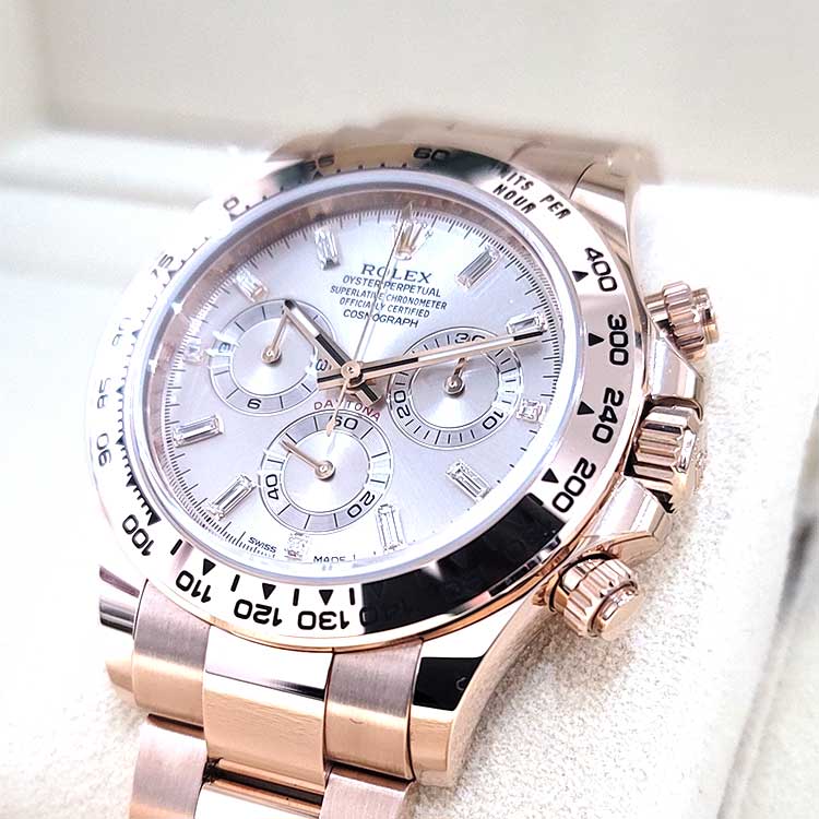 ロレックス コスモグラフ デイトナ 40mm サンダスト/11Pバケットダイヤモンド文字盤 K18エバーローズゴールド 116505A