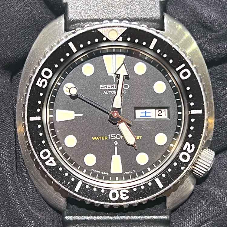 セイコー サードダイバー 44mm ブラック文字盤 SS/ラバー 6306-7001