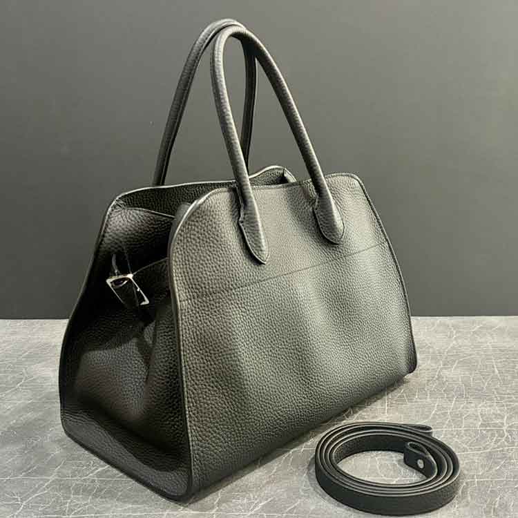 ザ ロウ ソフトマルゴー12 黒 レザー シルバー金具 W1586