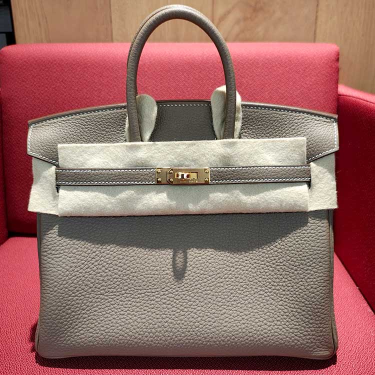 エルメス バーキン25 エトゥープ ゴールド金具 K刻印