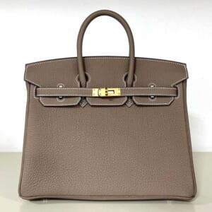 エルメス バーキン25 エトゥープ トゴ ゴールド金具 W刻印