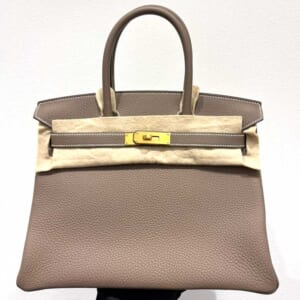 エルメス バーキン30 エトゥープ トゴ ゴールド金具 K刻印