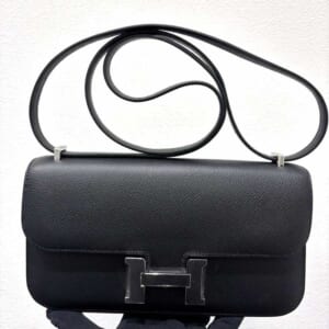 エルメス コンスタンスエラン 黒 エプソン シルバー金具 K刻印